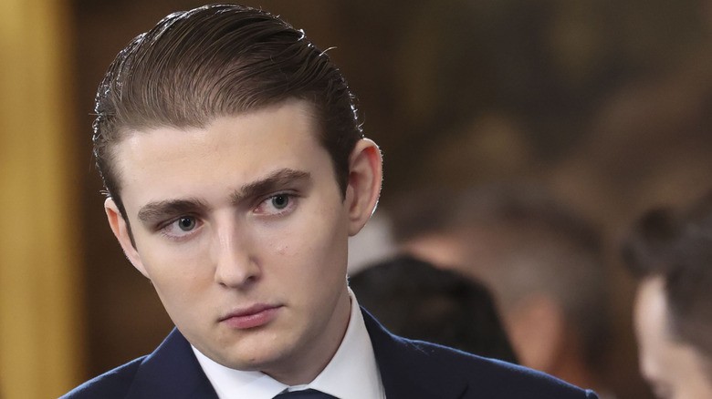 Baron Trump looking concerned