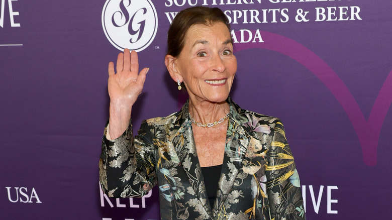 Judy Sheindlin smiling and waving