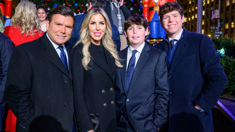 Bret and Amy Baier posing with their sons