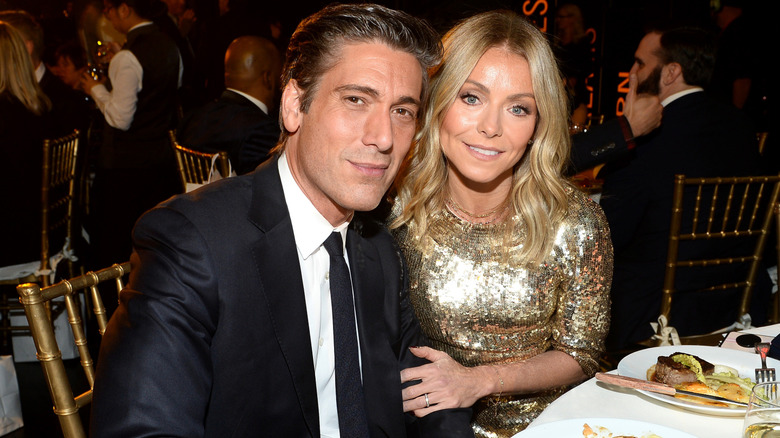 David Muir and Kelly Ripa at a gala