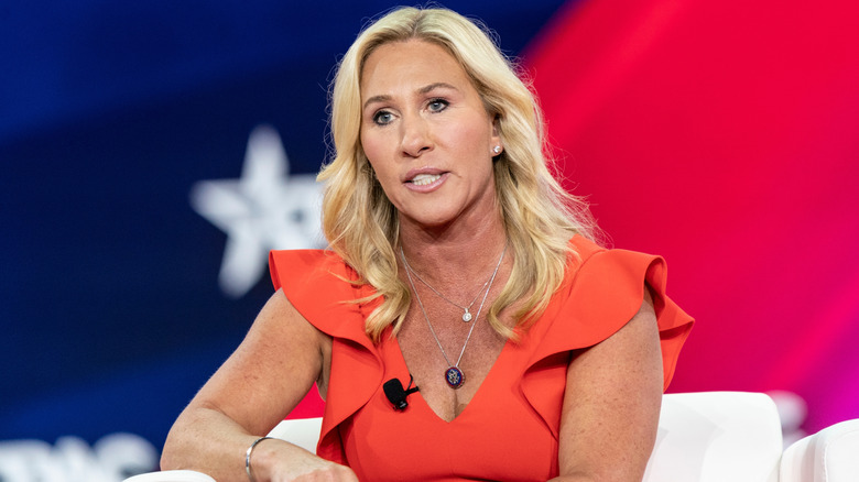 Marjorie Taylor Greene during the 2022 CPAC Texas conference