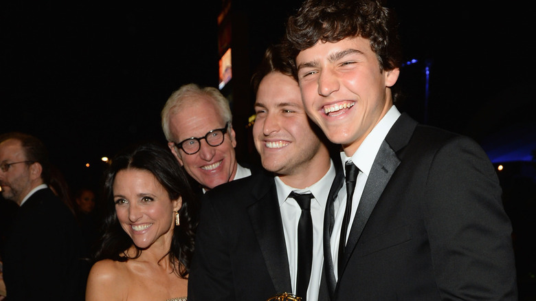 Henry and Charlie Hall with parents