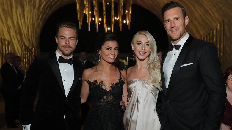 Derek Hough, Hayley Erbert, Julianne Hough and Brooks Laich in 2017