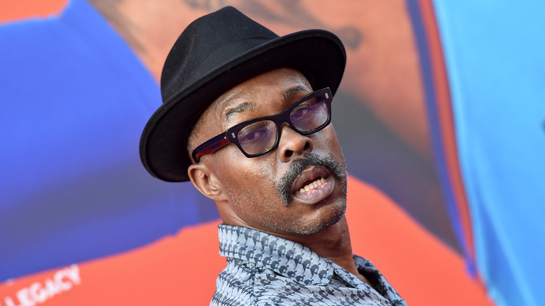 Wood Harris in hat and glasses