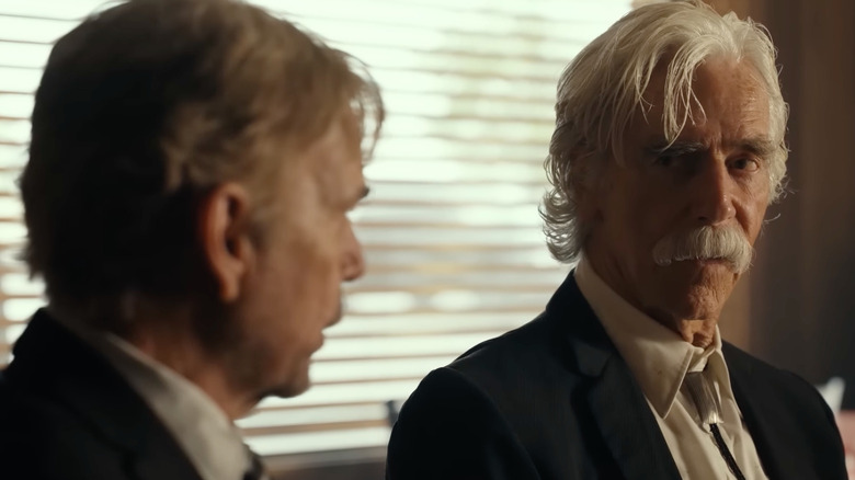 Billy Bob Thornton and Sam Elliott in a "Landman" scene