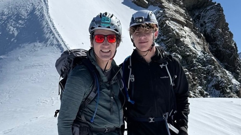 Justin Trudeau and Xavier Trudeau in Zermatt, Switzerland, July 2025