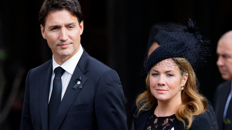 Justin and Sophie Trudeau in black for Queen Elizabeth funeral