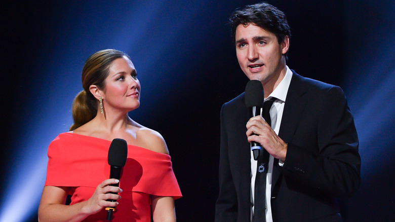 Sophie Gregoire Trudeau looking at Justin Trudeau