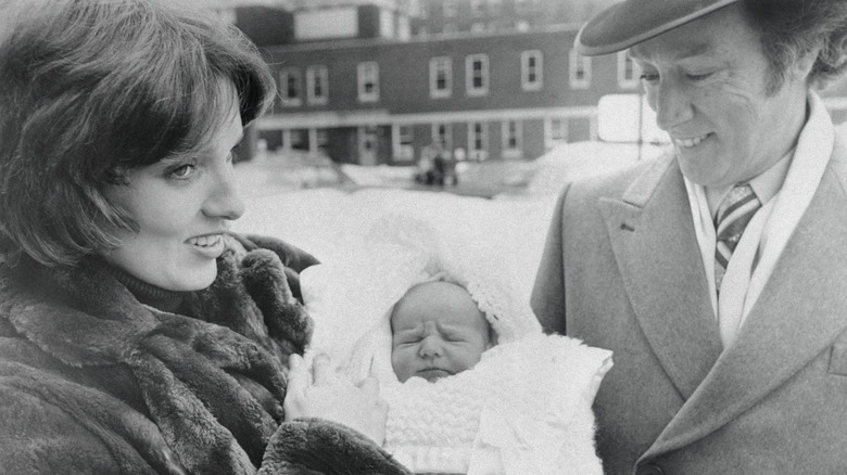 Pierre and Margaret Trudeau with baby Justin Trudeau