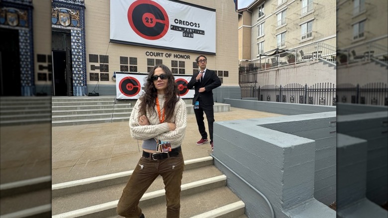 Justine Bateman and Mike Relm at the CREDO 23 Film Festival in 2025