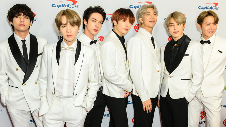 BTS pose on the red carpet together