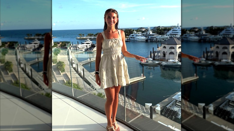 Kai Trump posing in the Bahamas