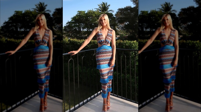 Ivanka Trump posing from a balcony