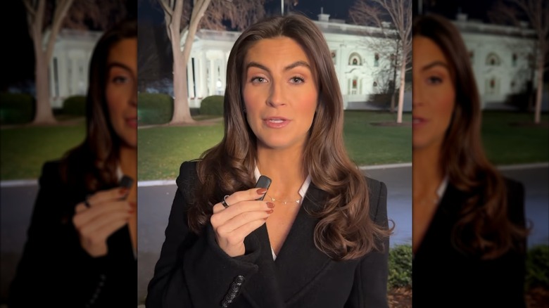 Kaitlan Collins with microphone