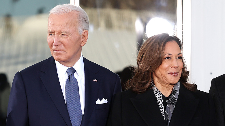 Joe Biden and Kamala Harris smiling