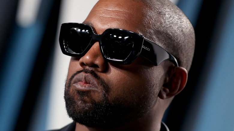 Kanye West wearing sunglasses