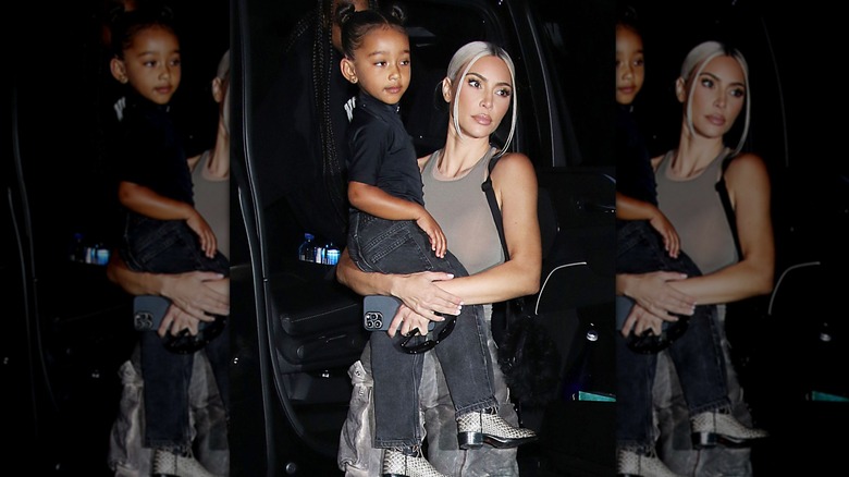 Chicago West and Kim Kardashian in 2022