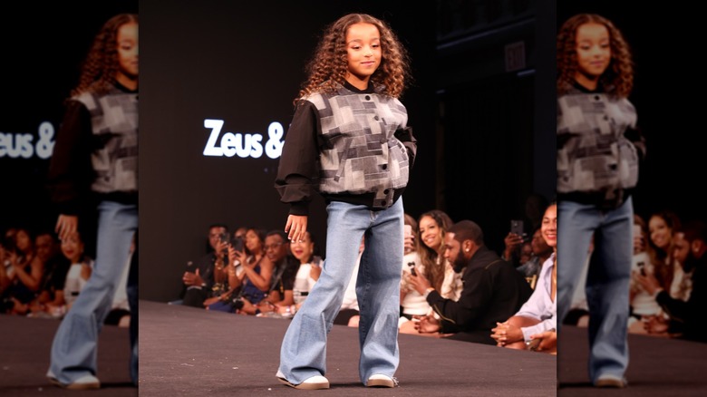 Dream Kardashian on the runway during 2024 New York Fashion Week