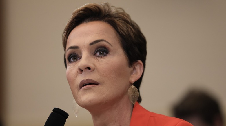 Kari Lake speaks during a House Committee on Foreign Affairs hearing in Washington, DC (2025)