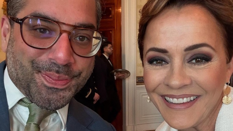 Raheem J. Kassam and Kari Lake in the White House on St. Patrick's Day 2025
