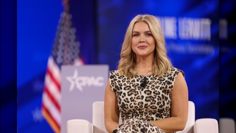 Karoline Leavitt seated