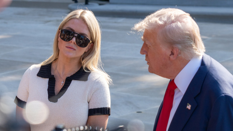 Karoline Leavitt and Donald Trump