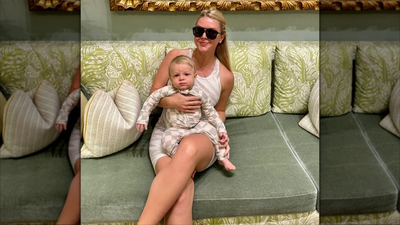 Karoline Leavitt holding her baby