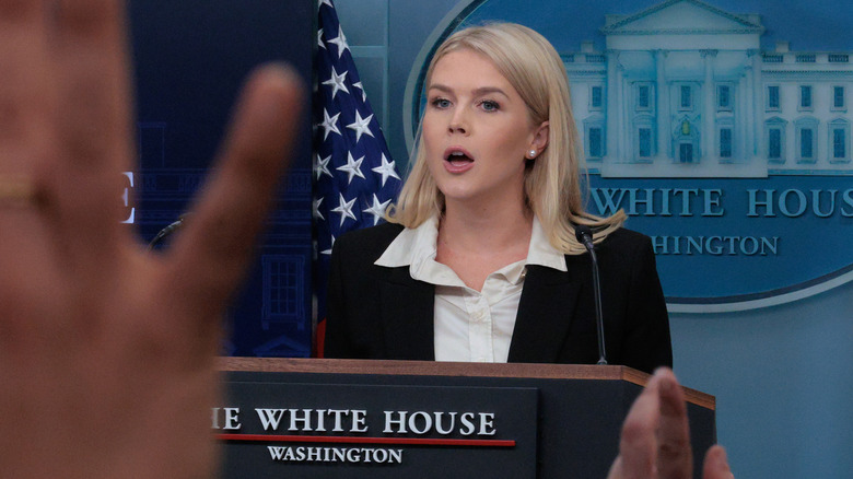 Karoline Leavitt speaking