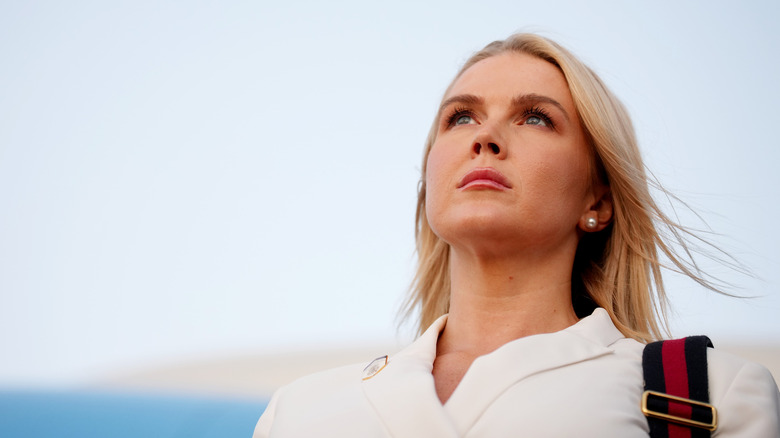 Karoline Leavitt scowling