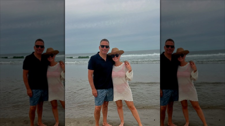 Karoline Leavitt and Nicholas Riccio hang out at the beach