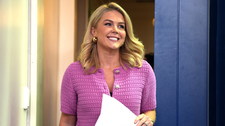 White House Press Secretary Karoline Leavitt in the Brady Press Briefing Room