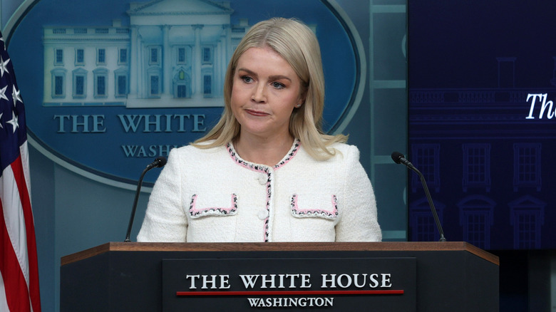 Karoline Leavitt in the White House press room
