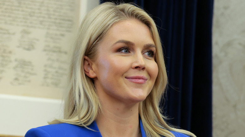 Press secretary Karoline Leavitt in The White House's Oval Office