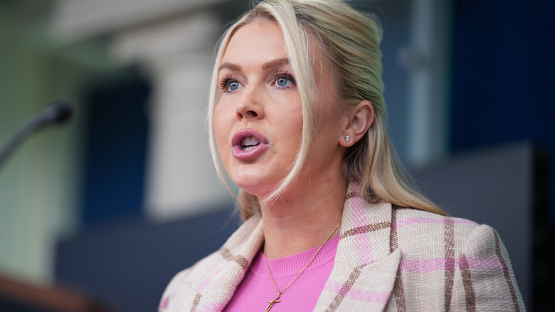 Karoline Leavitt speaking