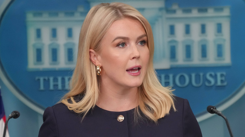 Karoline Leavitt during a White House Press briefing