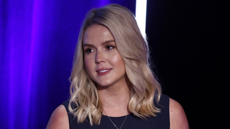 Karoline Leavitt speaks at an event at the Mead Theatre in Washington, DC (2025)