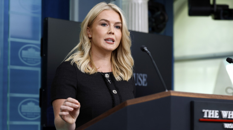 Karoline Leavitt speaking