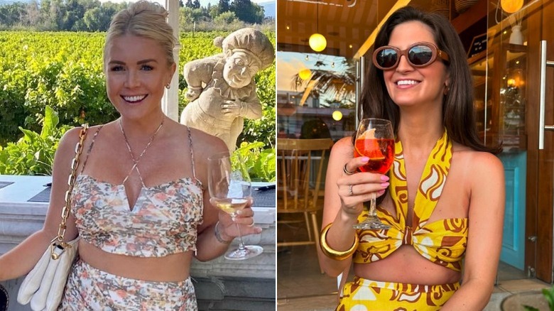 Split image of Karoline Leavitt circa 2023 and Kaitlan Collins circa 2024