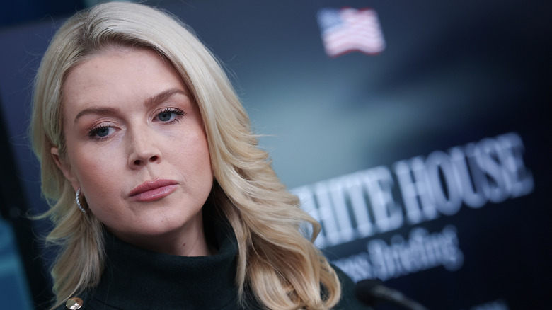 Karoline Leavitt looking grim