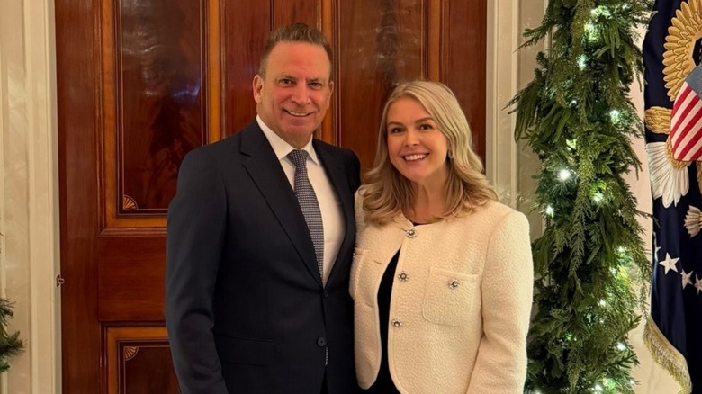 Karoline Leavitt and Nicholas Riccio smiling together