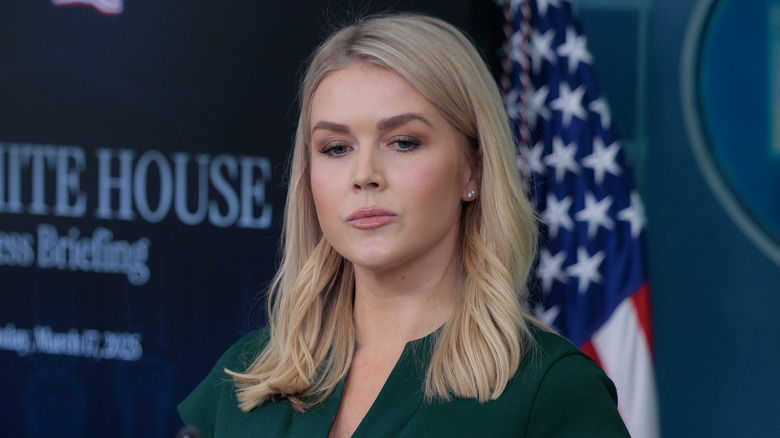Karoline Leavitt looking annoyed