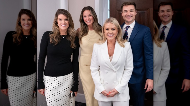 Margot Martin and Karoline Leavitt posing with others