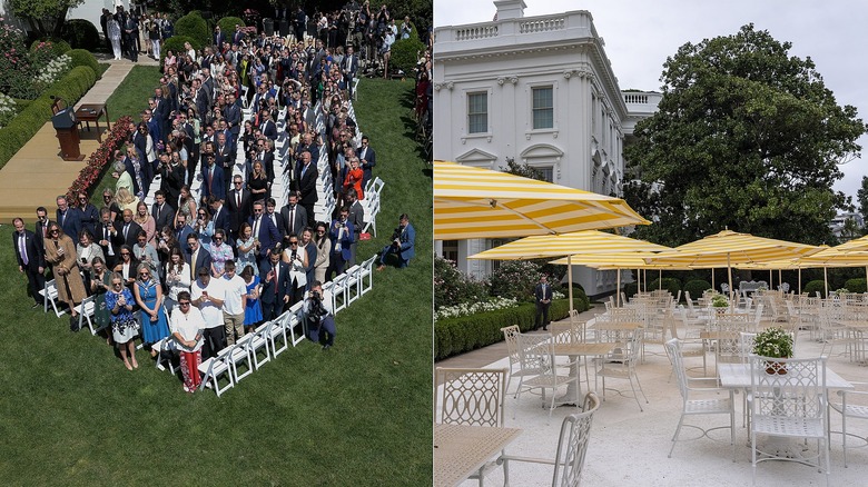 White House Rose Garden May 2025/August 2025