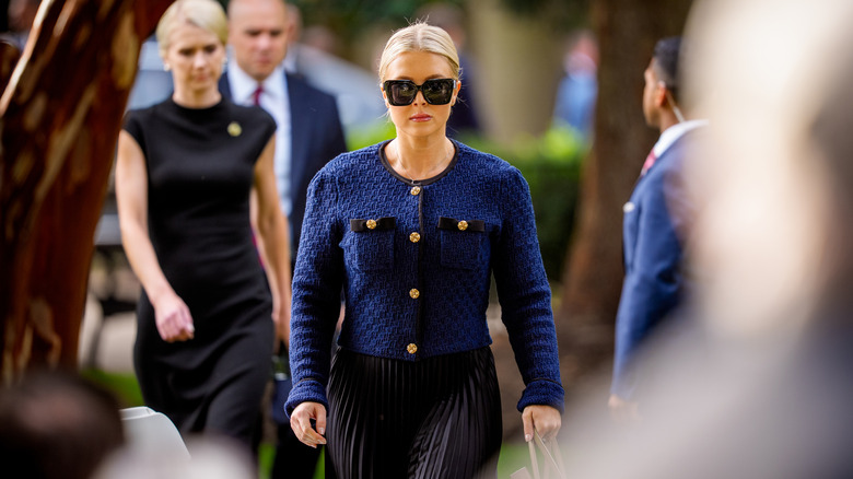 Karoline Leavitt walking
