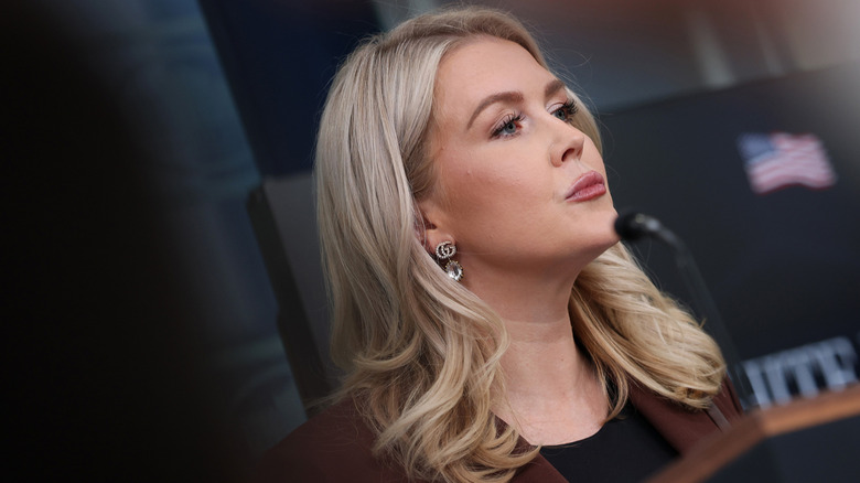 Karoline Leavitt scowling