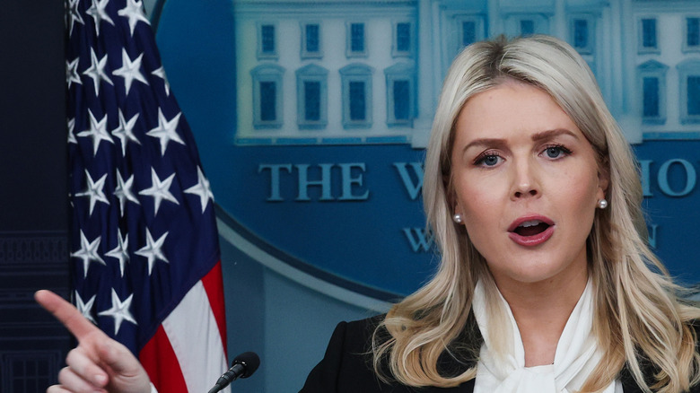 Karoline Leavitt speaking