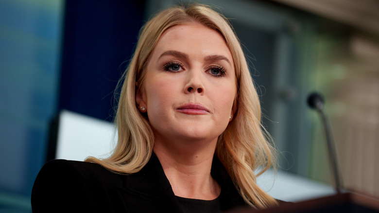 Karoline Leavitt looking grim