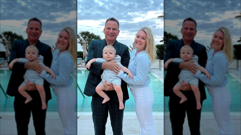 Nicholas Riccio, Karoline Leavitt, and their son, Niko, in Palm Beach