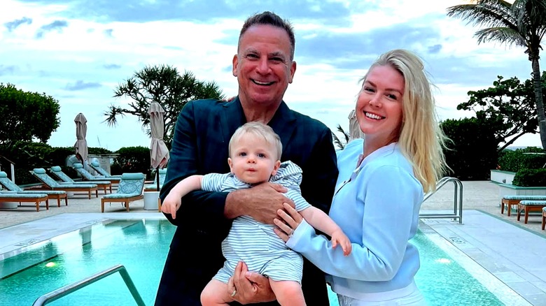 Nicholas Riccio, Karoline Leavitt, and Niko Riccio smiling
