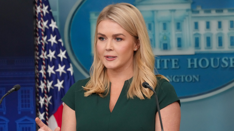 White House press secretary Karoline Leavitt during a press briefing